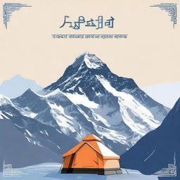 A cover page for a presentation on Mount Everest in Hindi