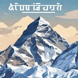 A cover page for a presentation on Mount Everest in Hindi