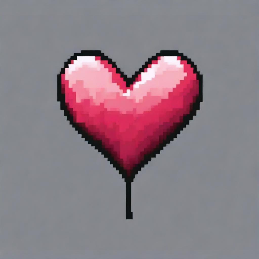 Create a pixel art image of a heart