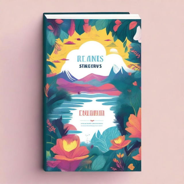 Create a customized book cover featuring a captivating design with vibrant colors and detailed illustrations