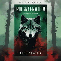 A Jade colored dystopian horror book cover with the title 'Regeneration'