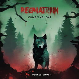 A Jade colored dystopian horror book cover with the title 'Regeneration'