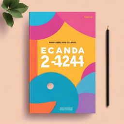 Customize one of the provided book covers by changing the text to: 'AGENDA ESCOLAR CURSO 2024 - 2025