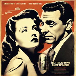 A young singer and his daughter featured on a vintage film noir movie poster