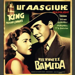 A young singer and his daughter featured on a vintage film noir movie poster