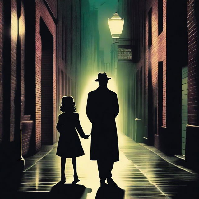 A film noir movie poster featuring a young girl singer and her father