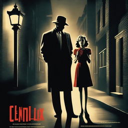 A film noir movie poster featuring a young girl singer and her father