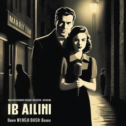 A film noir movie poster featuring a young girl singer and her father