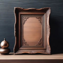 A high-quality vintage art frame mockup for a small desk frame size 5"x7"