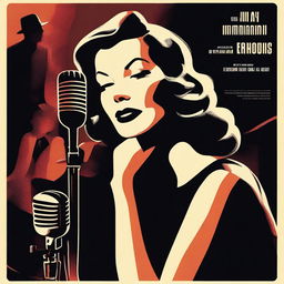 A realistic film noir poster featuring a young woman singer and her daughter