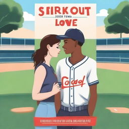 Create a book cover titled 'Strikeout in Love