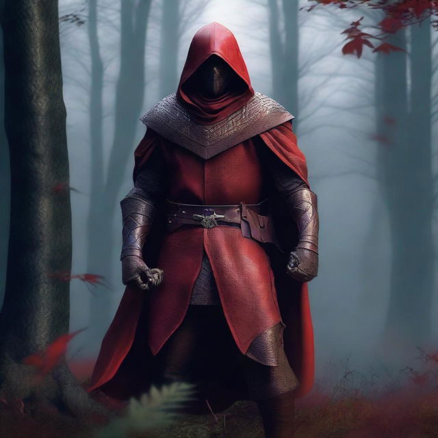 A bandit count dressed in red leather garments, with slight scales on his skin