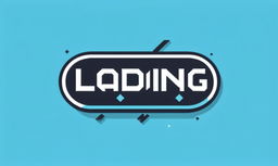 Retro-inspired loading logo with 'Loading...' in vibrant blue pixelated font on a black background, surrounded by animated grey pixelated shapes reminiscent of Super Nintendo.