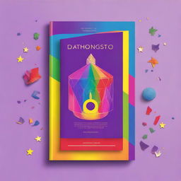 Create a book cover that combines elements of mathematics, poetry, royalty, and LGBT themes