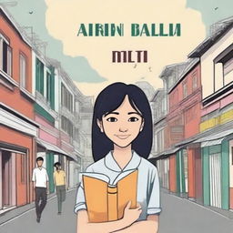 Create a book cover that captures the essence of a story about Arini's struggles at work, the support from her boyfriend, and the dynamics of life in Jakarta