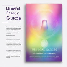 Design an ebook cover titled 'The Mindful Energy Guide: Unlocking Balance with Quantum Frequencies'