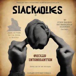 Create an ebook cover for a book titled 'Shackles of Indoctrination: The Perpetuation of Slavery'