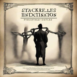 Create an ebook cover for a book titled 'Shackles of Indoctrination: The Perpetuation of Slavery'