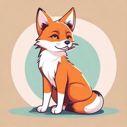 A cute and full-body illustration of a Morgan fox, depicted in a passionate and lively manner