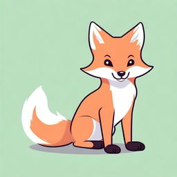 A cute, full-body depiction of a fox named Mrgan