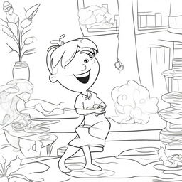 A collection of coloring book pages featuring scenes from the movie Inside Out