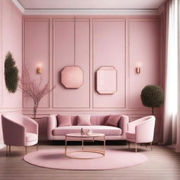 A pink-themed room designed for beauty and aesthetics