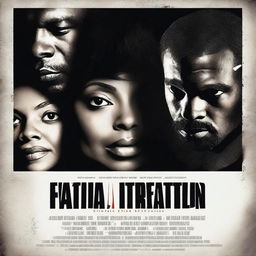 Create a movie poster for a thriller titled 'Fatal Attraction' starring Taraji P