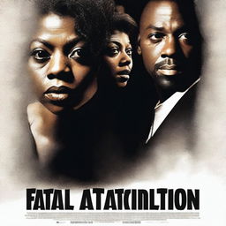 Create a movie poster for a thriller titled 'Fatal Attraction' starring Taraji P