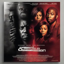 Create a movie poster for a thriller titled 'Fatal Obsession' starring Taraji P