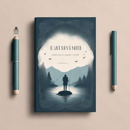 A captivating book cover design featuring an intriguing and mysterious scene, with elegant typography and a balanced color palette