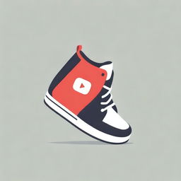 A YouTube logo themed around trendy men's sneakers