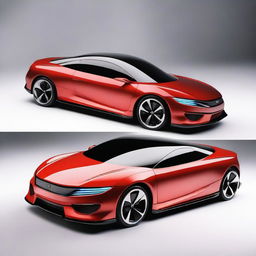 A sleek, futuristic sports coupe car inspired by a 1995 Honda Civic concept