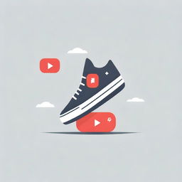 A YouTube logo themed around trendy men's sneakers