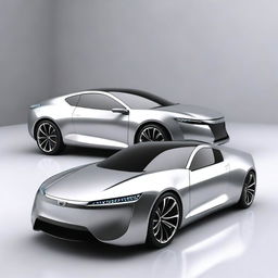 A futuristic sports coupe car inspired by a 2000 Honda Prelude concept