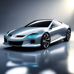 A futuristic sports coupe car inspired by a 2000 Honda Prelude concept