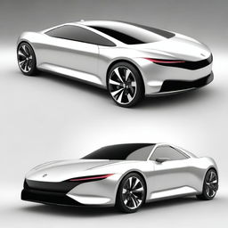 A futuristic sports coupe car inspired by a 2000 Honda Prelude concept