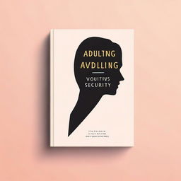 Create a minimalist book cover for a non-fiction self-help book titled 'Adulting' with the subtitle 'A Young Adult's Guide to Financial Security to Help Set Goals, Stop Living Paycheck to Paycheck, Avoid Burnout, and Find Fulfillment in Your Life and Career' by Marie Jimenez