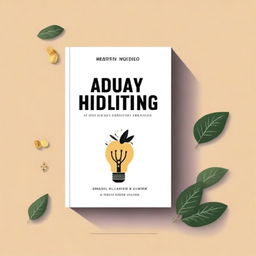 Design a minimalist book cover for the non-fiction self-help book titled 'Adulting' with the subtitle 'A Young Adult's Guide to Financial Security to Help Set Goals, Stop Living Paycheck to Paycheck, Avoid Burnout, and Find Fulfillment in Your Life and Career' by Marie Jimenez