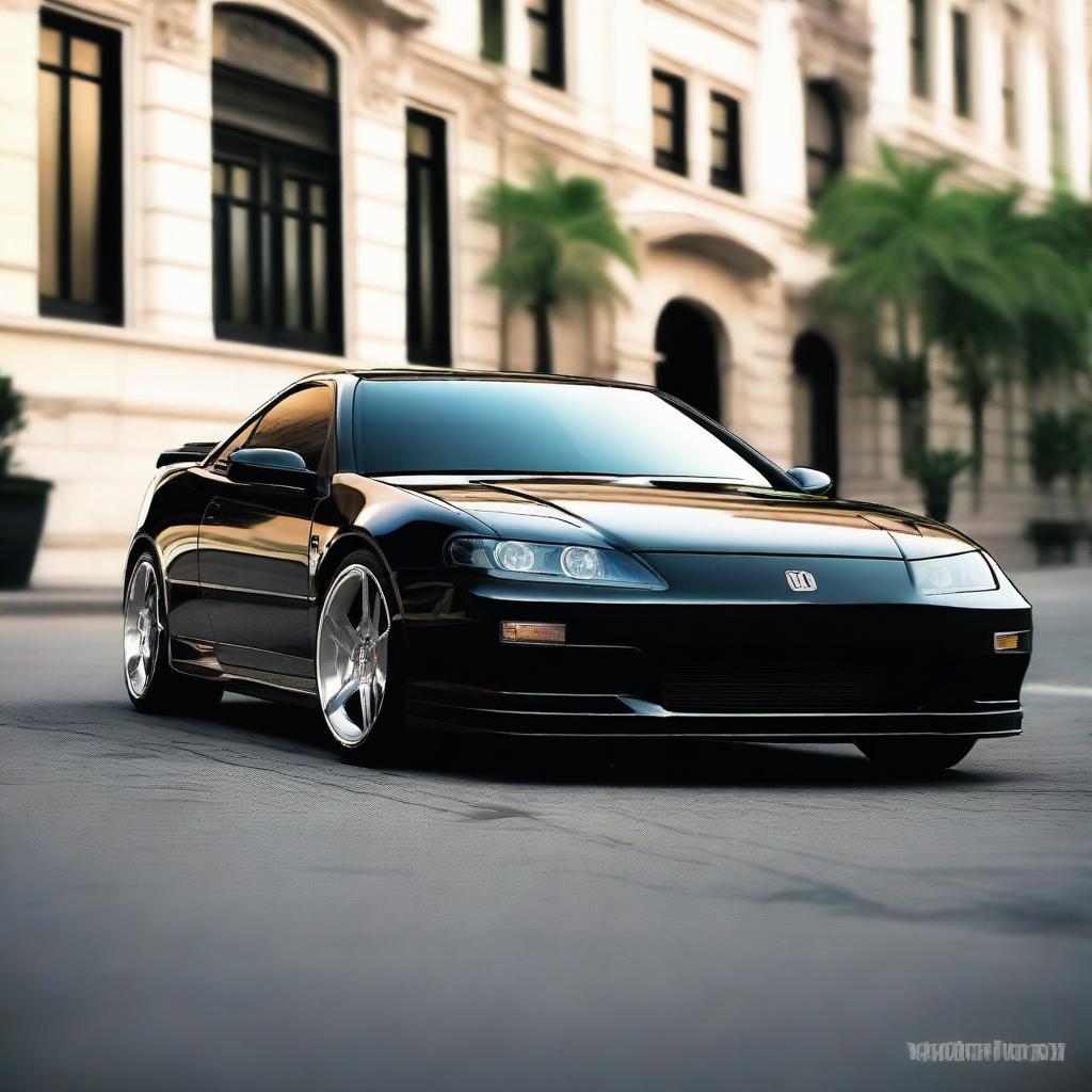 Create an image of a Honda Prelude fused with a Lamborghini