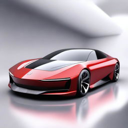 Create an image of a futuristic car, envisioning what a Honda Prelude from the year 2000 might look like if it was crafted with advanced technology from the year 2050