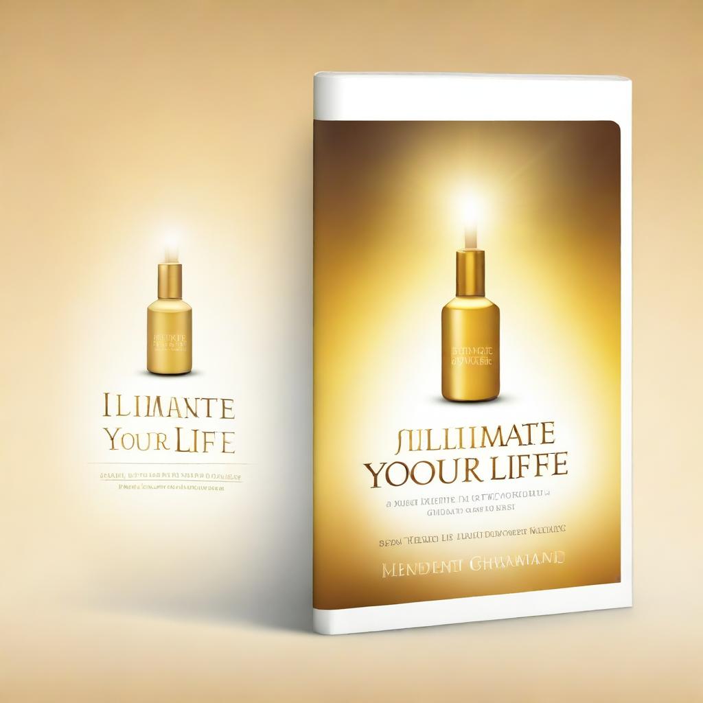 Create a cover for an ebook titled 'Illuminate Your Life: Unlock the Hidden Powers of Light Therapy