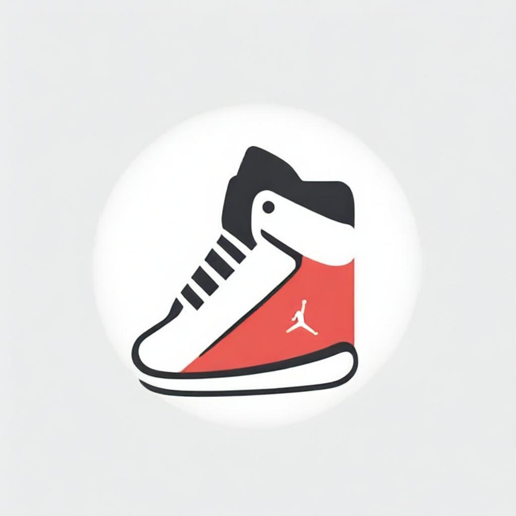 A YouTube logo featuring trendy men's Jordan sneakers