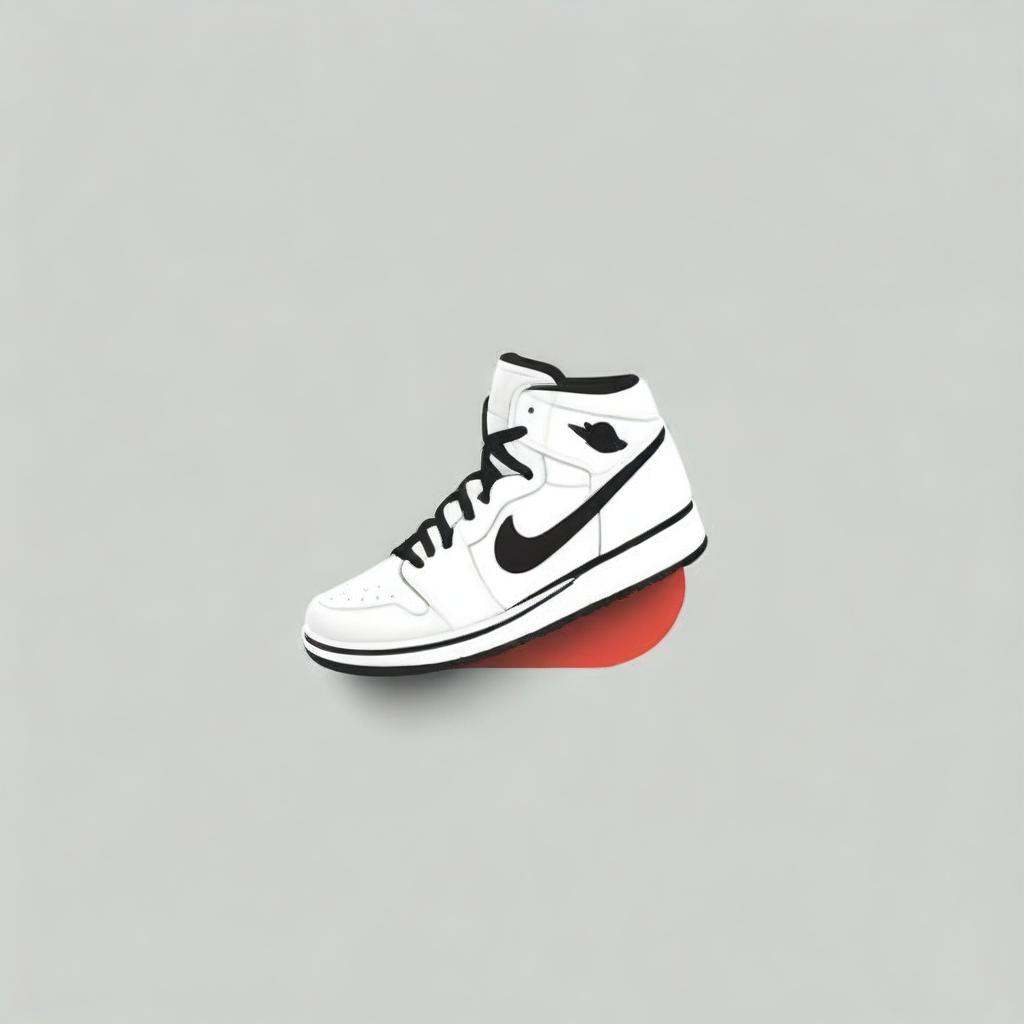 A YouTube logo featuring trendy men's Jordan sneakers