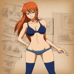 Create an image of Nami, the thief, from One Piece