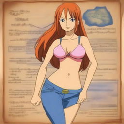 Create an image of Nami, the thief, from One Piece