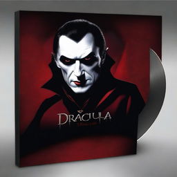 Create a realistic image of a CD cover featuring Dracula