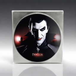 Create a realistic image of a CD cover featuring Dracula