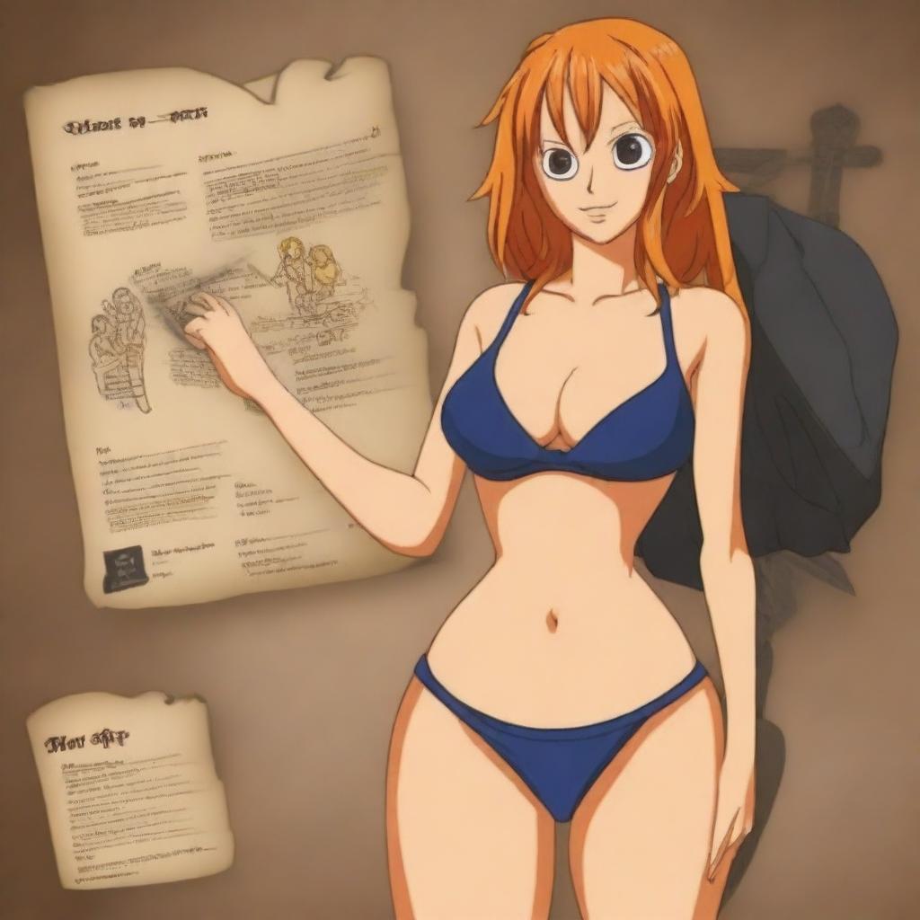 Create an image of Nami, the thief, from One Piece