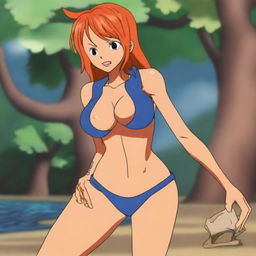 Create an image of Nami, the thief, from One Piece