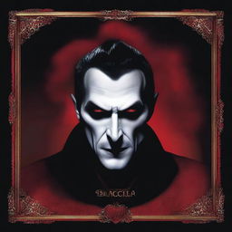 Add realistic texture and shine to the existing CD cover image featuring Dracula